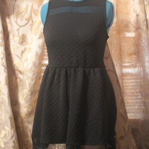 Sexy Fit and Flare Sheer Panel Dress Size L